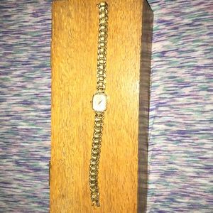 14k vintage Micheal Anthony ladies watch/diamonds.